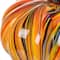 Glitzhome® Large Glass Pumpkin, Multicolor Stripes